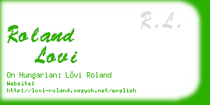 roland lovi business card